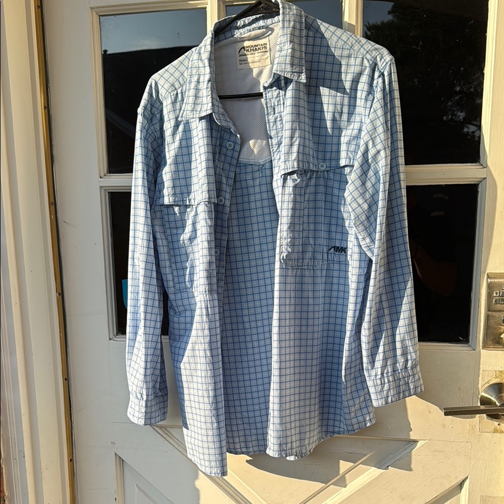 Mountain Khakis Men's Blue Checkered Shirt